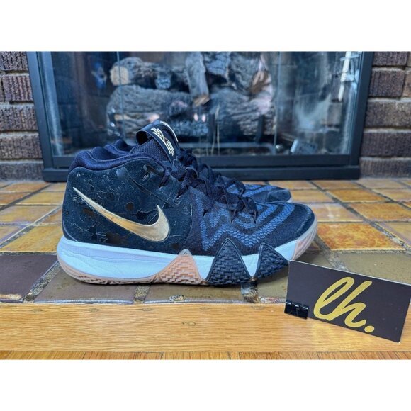 Nike kyrie 4 pitch blue metallic gold 2025